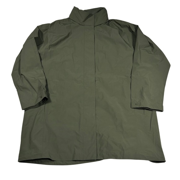 Uniqlo Other - Uniqlo Blocktech Coat Mens Large Olive Green Rain Jacket Waterproof Windproof